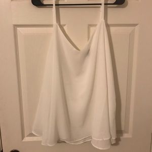 White Chiffon Tank Top